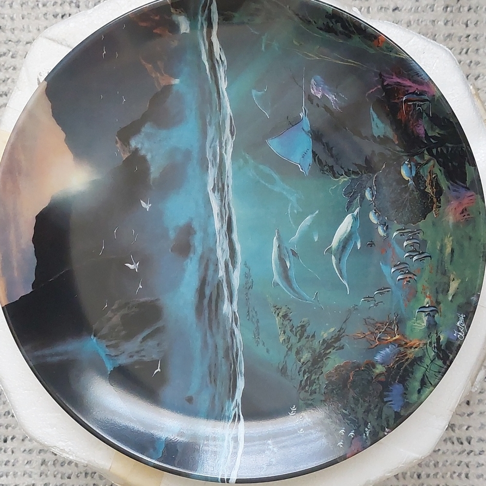 The Bradford Exchange "Sea of Light" collectable plate